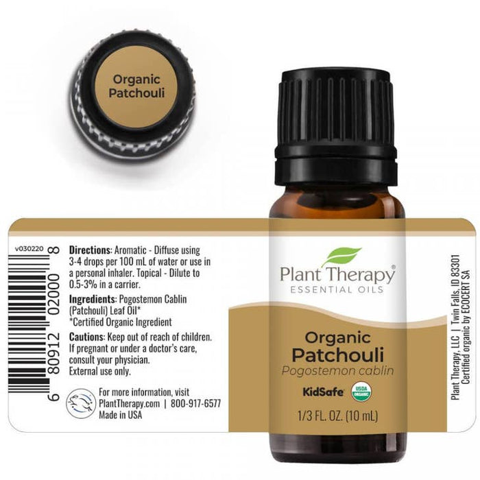 Organic Patchouli eteerinen öljy 10ml - Plant Therapy