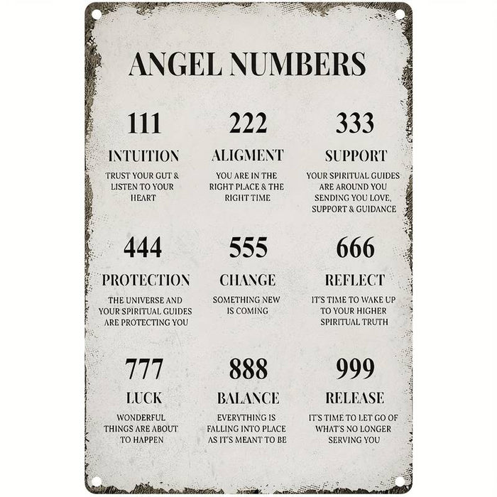 Angel Numbers peltikyltti