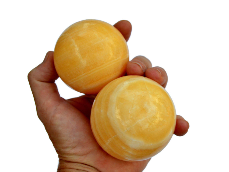 Orangefarbene Calcitkugel – (55 mm – 65 mm) 