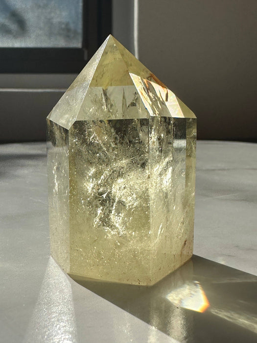 Luonnollinen sitriini obeliski #13