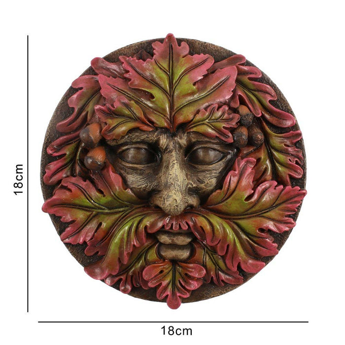 Green Man round face sign