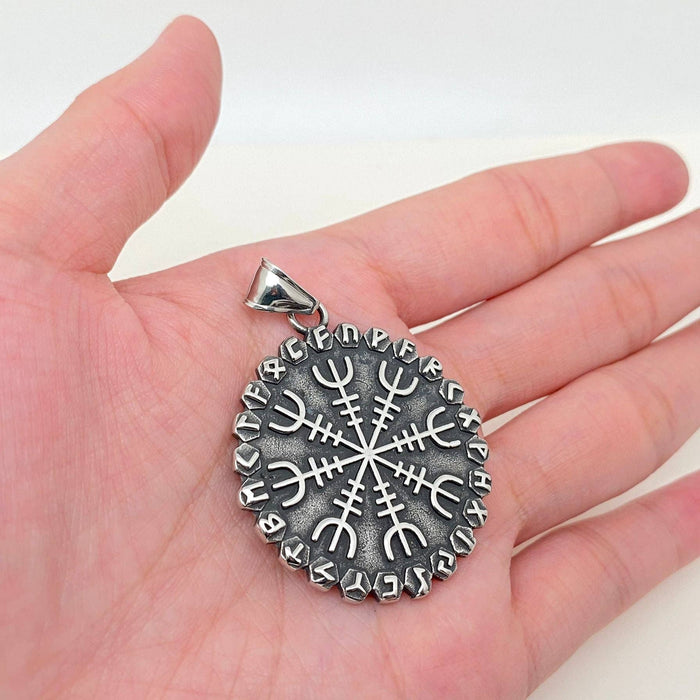 Viikinkien Vegvisir -riipus, ruostumatonta terästä