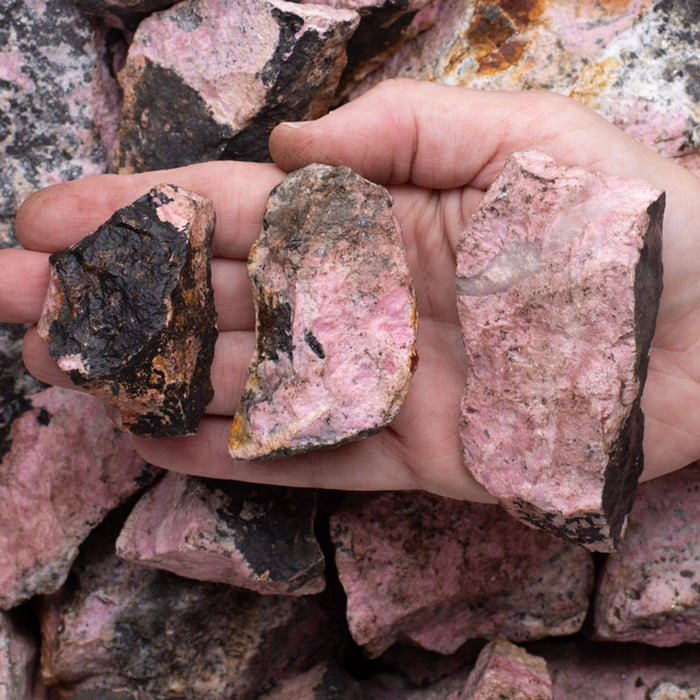 Rhodoniitti, raakapala 5-15cm