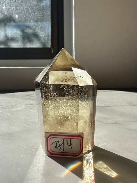 Savuinen luonnon sitriini obeliski #14