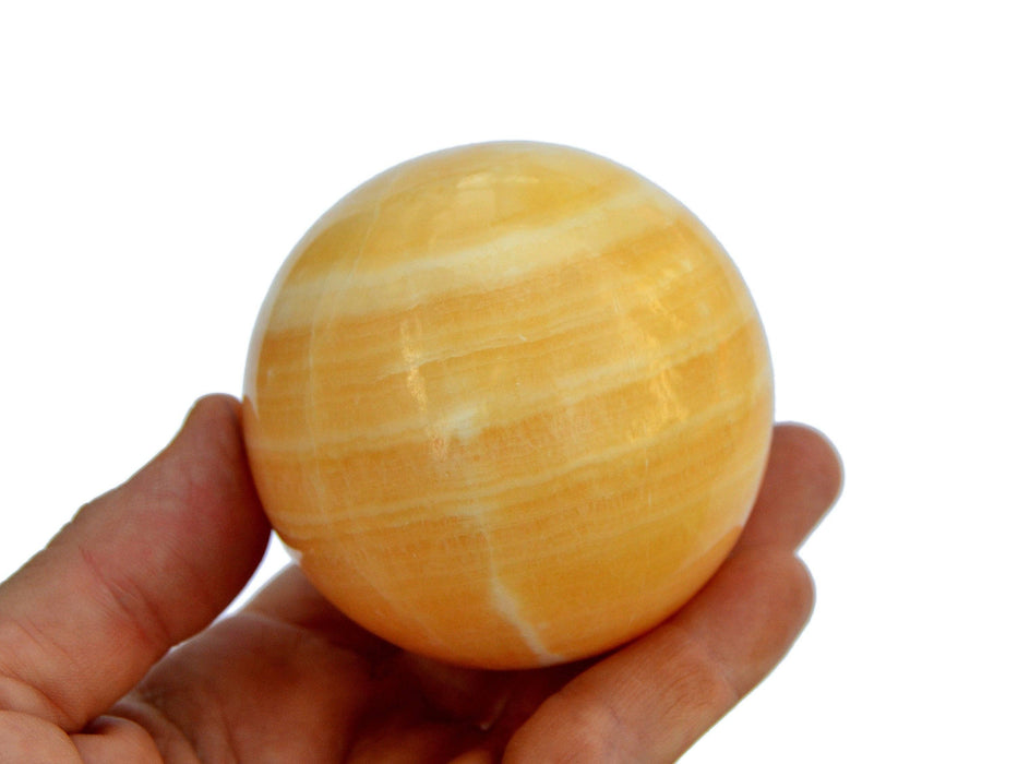 Orange calcite ball - (55mm - 65mm) 