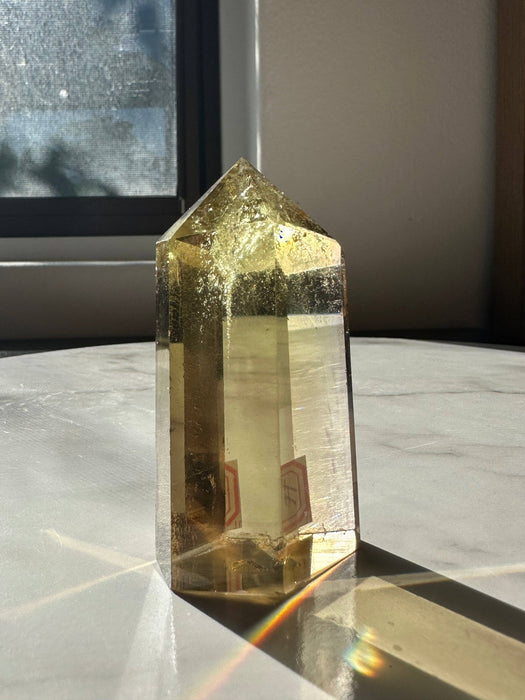 Savuinen luonnon sitriini obeliski #5