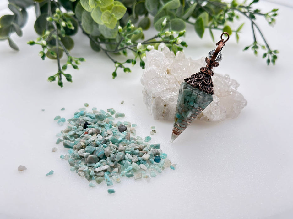 Orgoniitti Amazoniittiheiluri – kuparinvärinen ketju