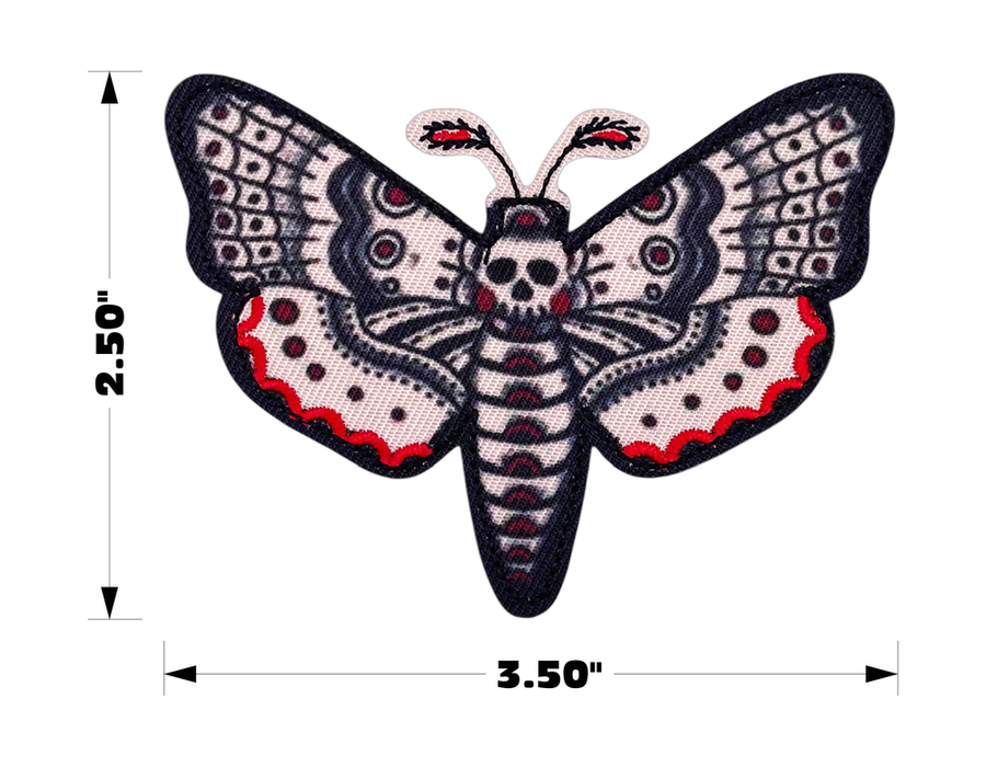 Skull Death Moth – kangasmerkki