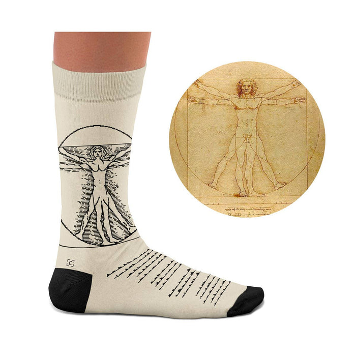 Vitruviuksen mies taidesukat – Sock Affairs