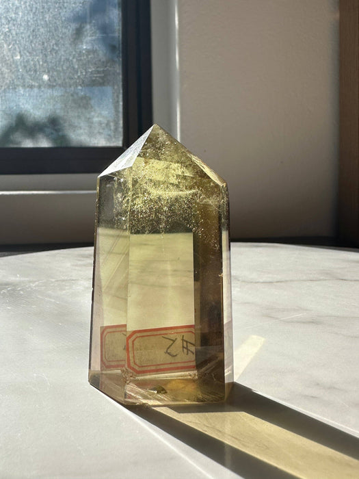 Savuinen luonnon sitriini obeliski #5