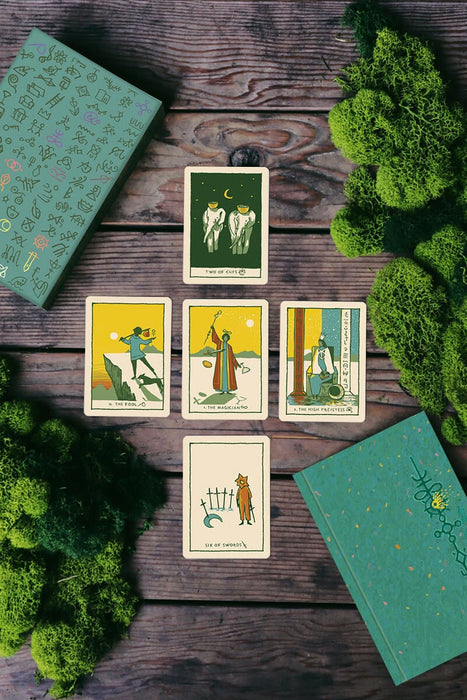 Green Glyphs Box Set: tarot, oracle, lenormand, runes, Glossary - James R. Eads (Kickstarter, Indie)