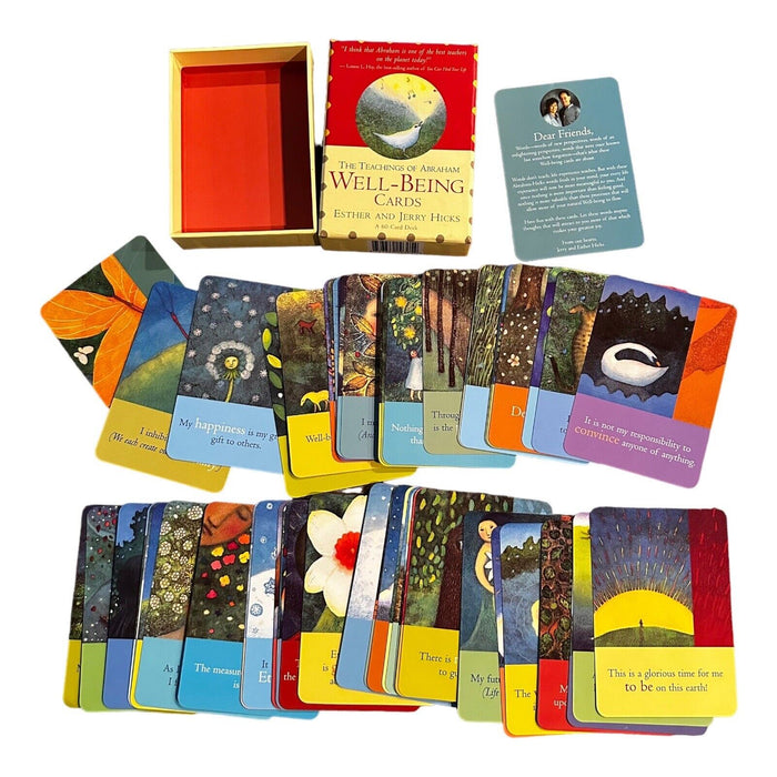 Teachings of Abraham Well Being Cards - Esther Hicks, Jerry Hicks (preloved,käytetty)