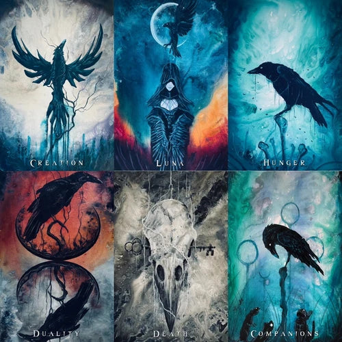 Wisdom of the Raven Oracle - 52 Card Oracle Deck Featuring Surreal Crow Artwork - J Edward Neill (Kopio)