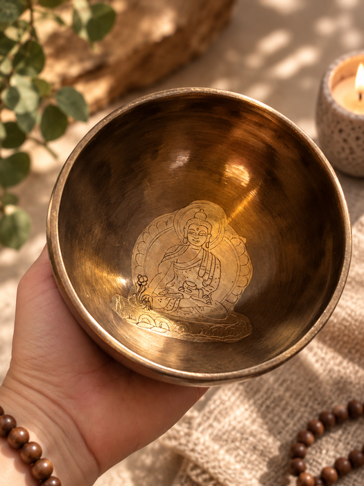 Medicine Buddha Äänimalja 300-400g  chakramalja