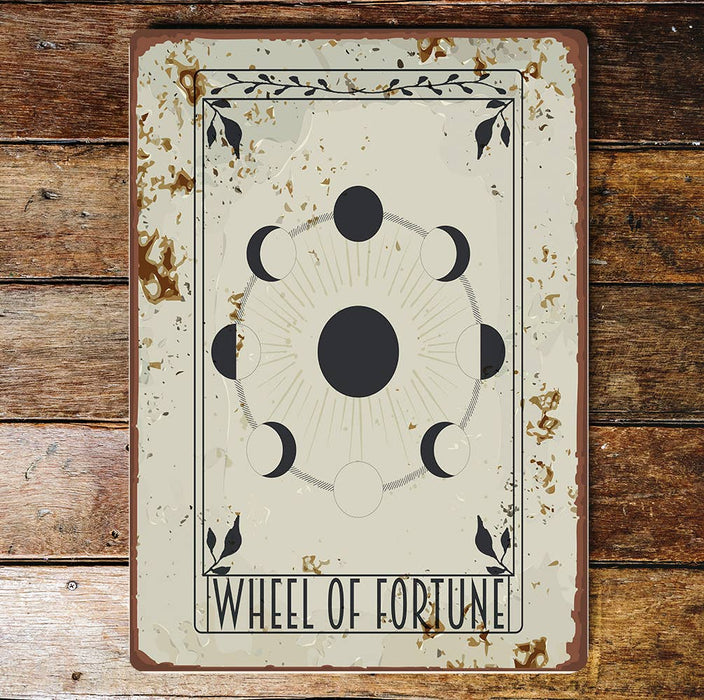 Wheel of Fortune tarotkyltti - peltikyltti