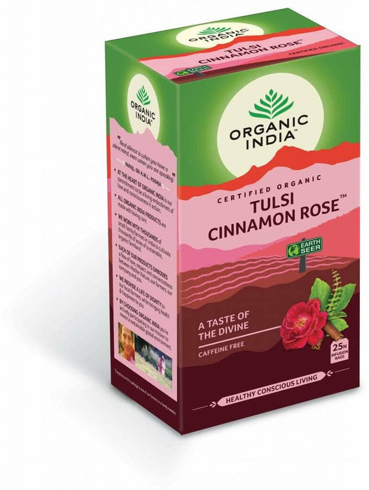 Tulsi Cinnamon Rose luomu yrttitee - Organic India