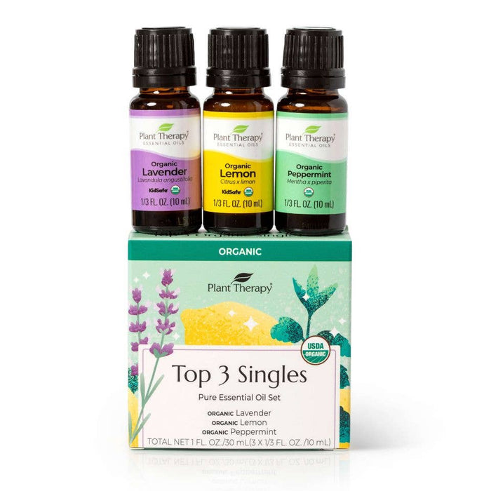 Top 3 Singles Organic eteeristen öljyjen sekoitus 3x10 ml - Plant Therapy