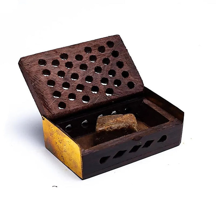 Incense resin Rose/Amber in a wooden box