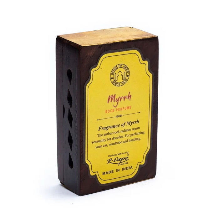 Incense resin Myrrh in a wooden box