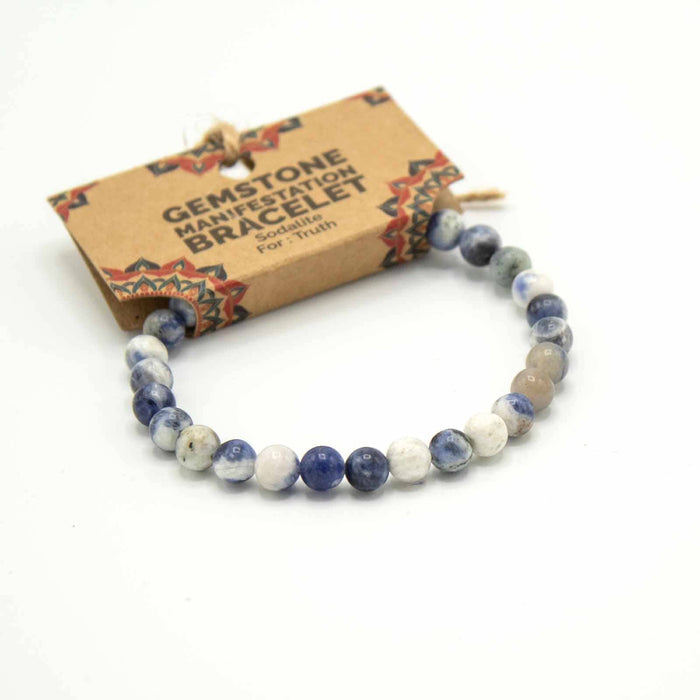 Sodalite bracelet for manifestation (flexible)