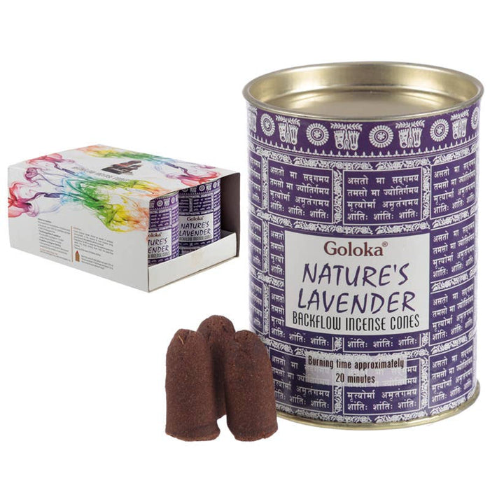 Goloka Laventeli - Nature's Lavender Vastavirtaava Suitsukekartio