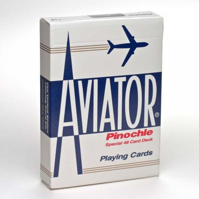 Aviator Pinochle Standard poker cards (Blue)