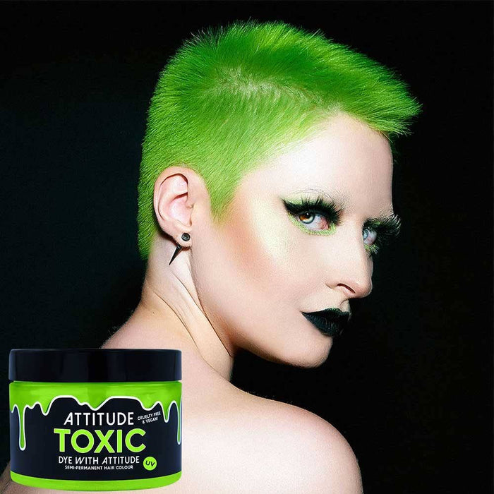Toxic UV Green hiusväri - vegaaninen, eläinkokeeton - Attitude Hair Dye