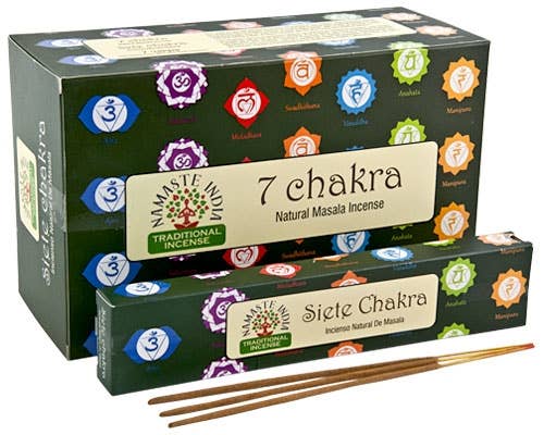 7 Chakra Incense suitsuketikut - Namaste India