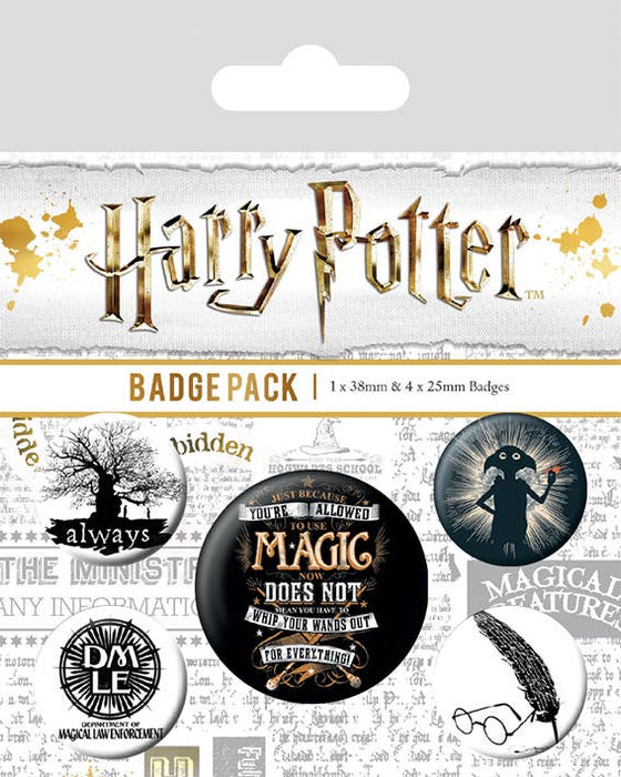 Harry Potter - Symbols rintamerkki setti 5kpl