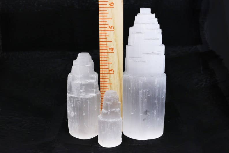 Seleniittikide jäävuoritorni n10cm
