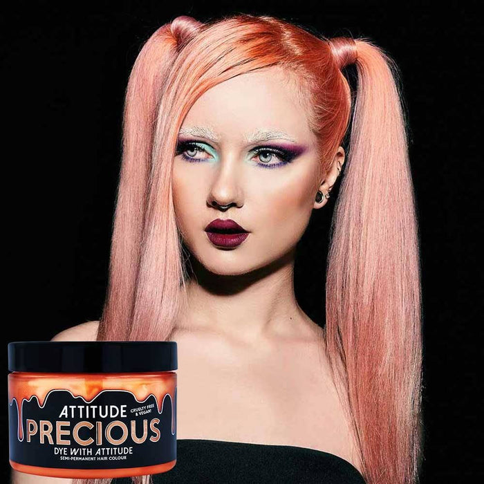 Precious Pastel Peach Hiusväri- vegaaninen, eläinkokeeton - Attitude Hair Dye
