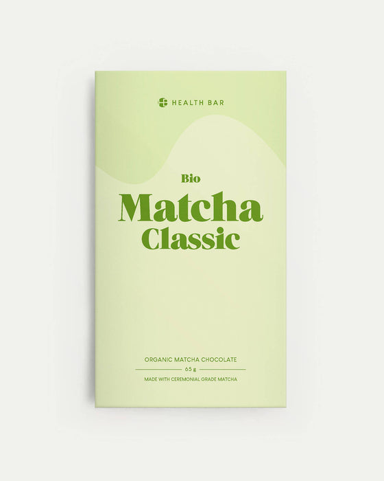 Matcha & kaakao luomu suklaalevy 65g - Health Bar
