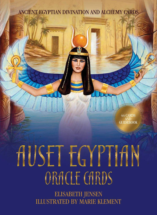 Auset Egyptian Oracle Cards: Ancient Egyptian Divination and Alchemy Cards (44 Full-Color Cards and 112-Page Guidebook) - Elisabeth Jensen, Marie Klement