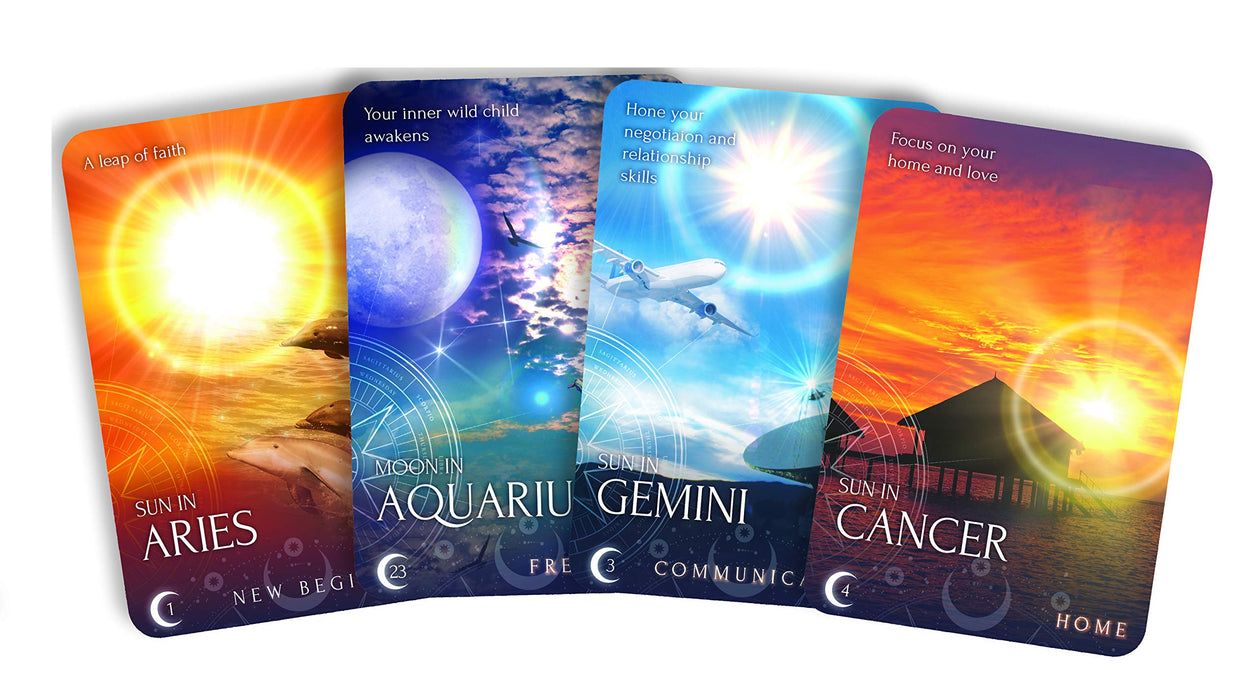 Zodiac Moon Reading Cards: Celestial guidance at your fingertips (36 Full-Color Cards and 84-Page Guidebook) - Patsy Benett, Richard Crookes