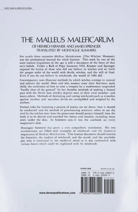 The Malleus Maleficarum - Heinrich Kramer, James Sprenger