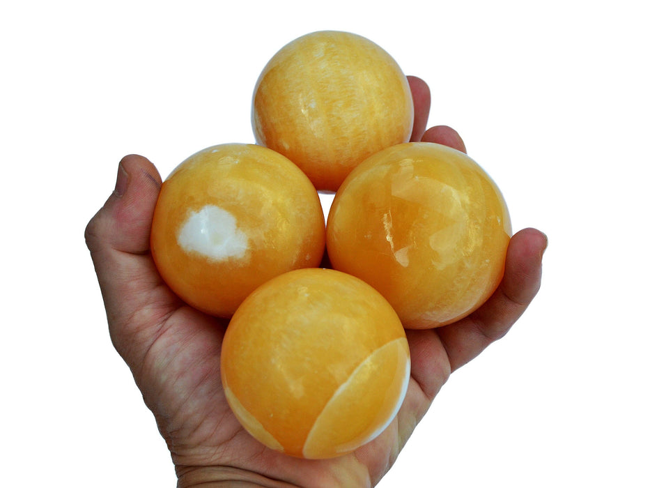 Orange calcite ball - (55mm - 65mm) 