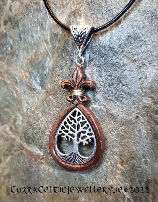 Pisaranmuotoinen Tree of Life riipus - Curra Celtic Jewellery