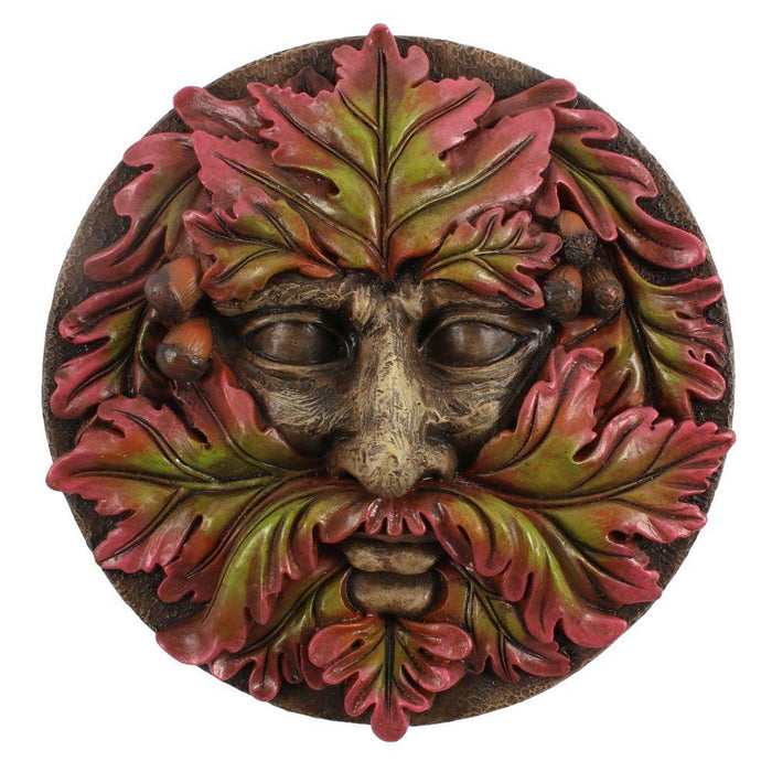 Green Man round face sign