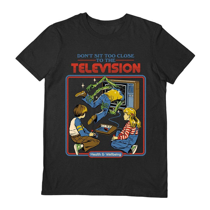 Television musta unisex t-paita - Steven Rhodes