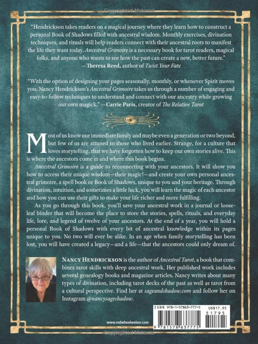 Ancestral Grimoire: Connect with the Wisdom of the Ancestors Through Tarot, Oracles, and Magic Create Your Personal Book of Shadows- Nancy Hendrickson - Tarotpuoti