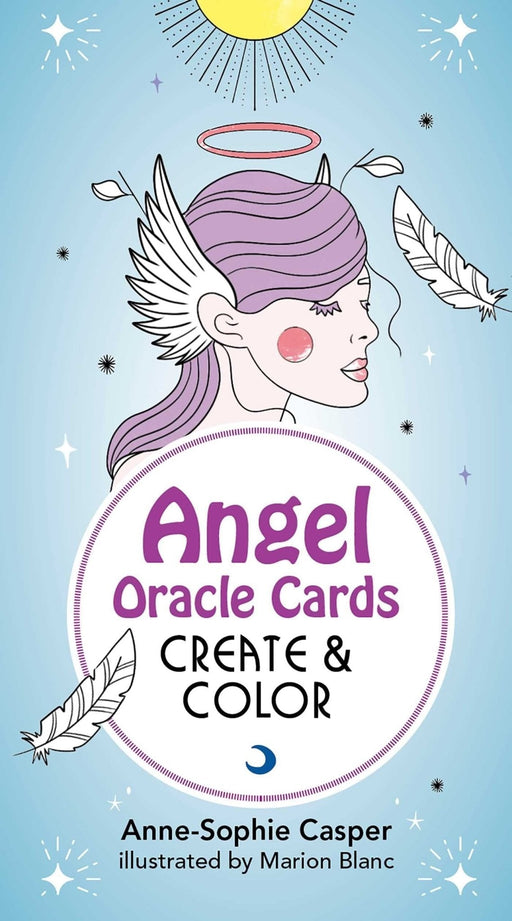 Angel Oracle Cards: Create and Color: 33 Customizable Cards and Step-by-Step Guidebook for Guidance and Self-Reflection - Tarotpuoti