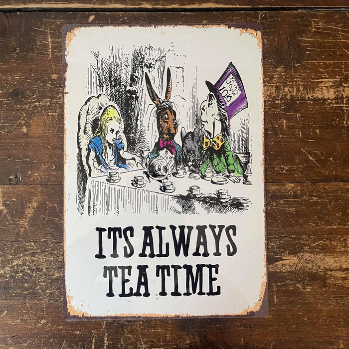 Alice in wonderland , It's Always Tea Time n.15x20cm - peltikyltti