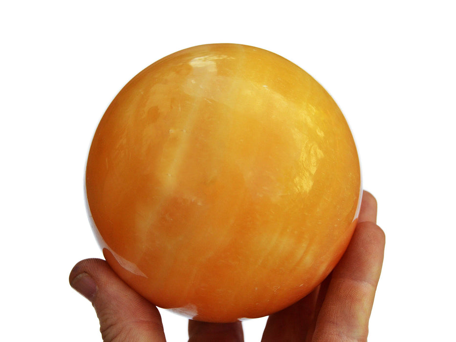 Orange calcite ball (65mm - 85mm) 