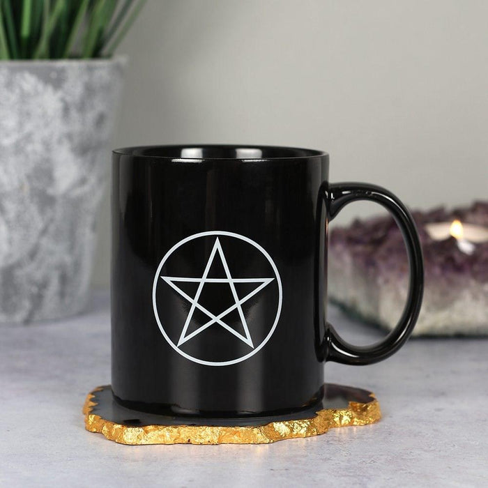 Black Magic pentagrammi kahvimuki - Tarotpuoti