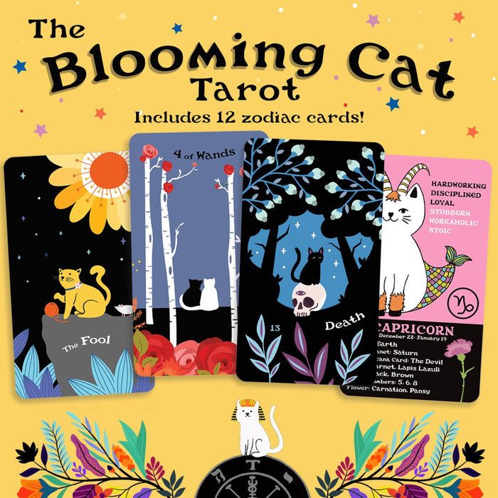Blooming Cat tarot - Jen Brown (Indie, import, Kickstarter backer edition) UUTUUS MARRASKUU 2022 - Tarotpuoti