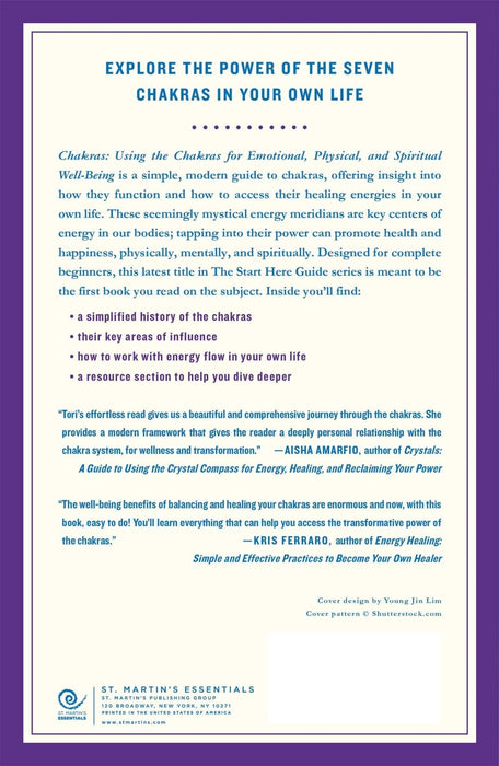 Chakras: Using the Chakras for Emotional, Physical, and Spiritual Well-Being (A Start Here Guide) - Tori Hartman - Tarotpuoti