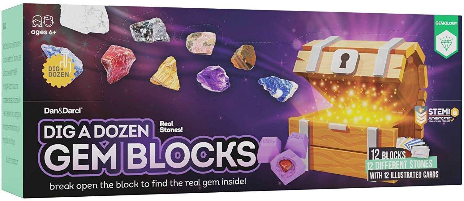 Dig a Dozen Gem Blocks - nuoren jalokiviharrastajan starttipaketti 12 kristallia - Tarotpuoti