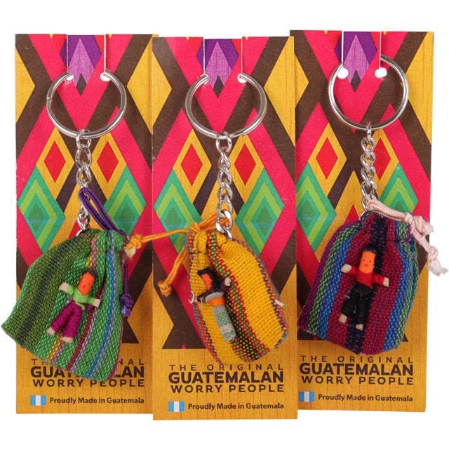 Guatemalan doll keychain 