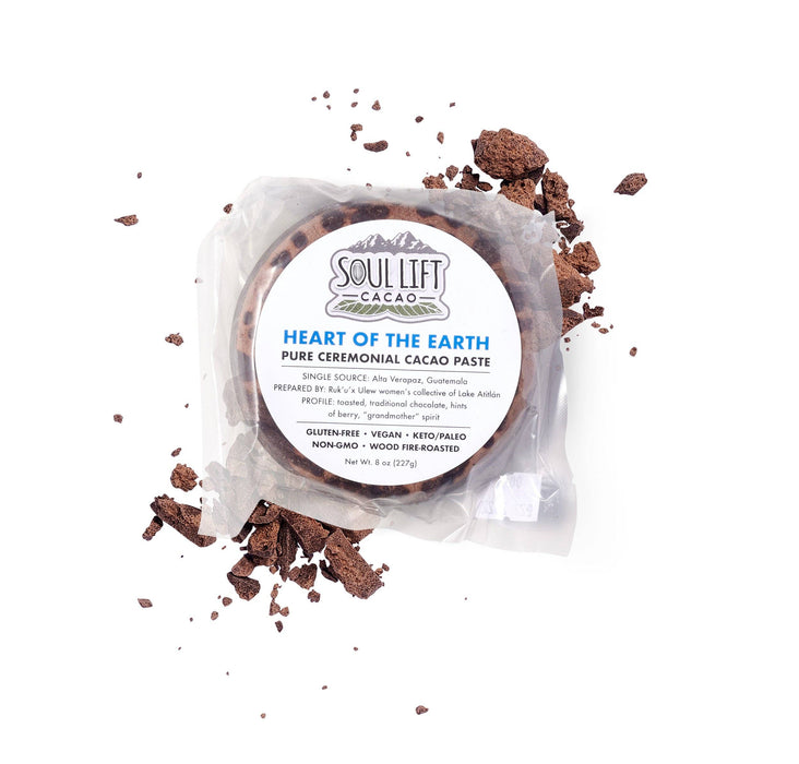 Heart of the Earth 100% seremoniallinen kaakao: 1 annos / 28g - Soul Lift Cacao
