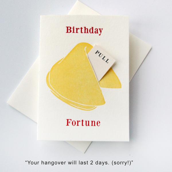 Fortune Cookie - Birthday Hangover kortti - Steel Petal Press - Tarotpuoti